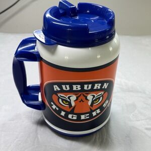 Auburn Tigers 64oz Whirley Travel Mug Blue Orange Plastic Insulated NCAA